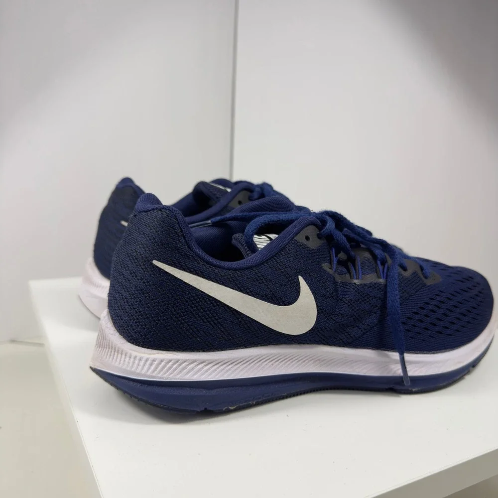 Nike Zoom Winflo 4 Men Size 8.5 Obsidian Navy Blue Running Shoes 898466-400